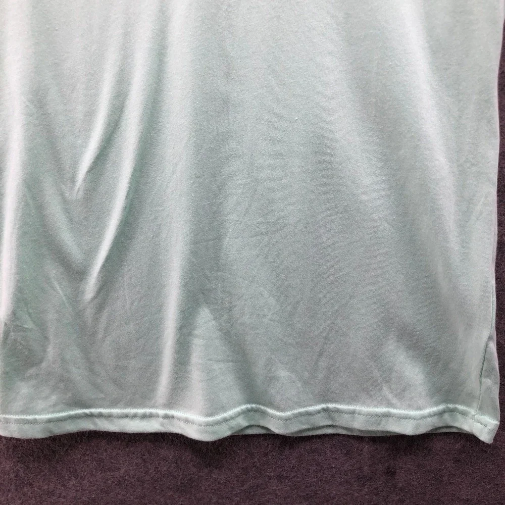 Nike Dri-FIT V-Neck T-Shirt Womens Small Mint Green Cotton Blend Activewear Slim